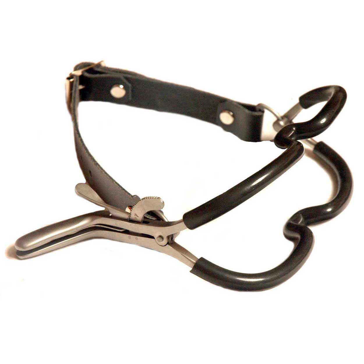 PVC Coated Jennings Dental Gag with Buckling Leather Strap