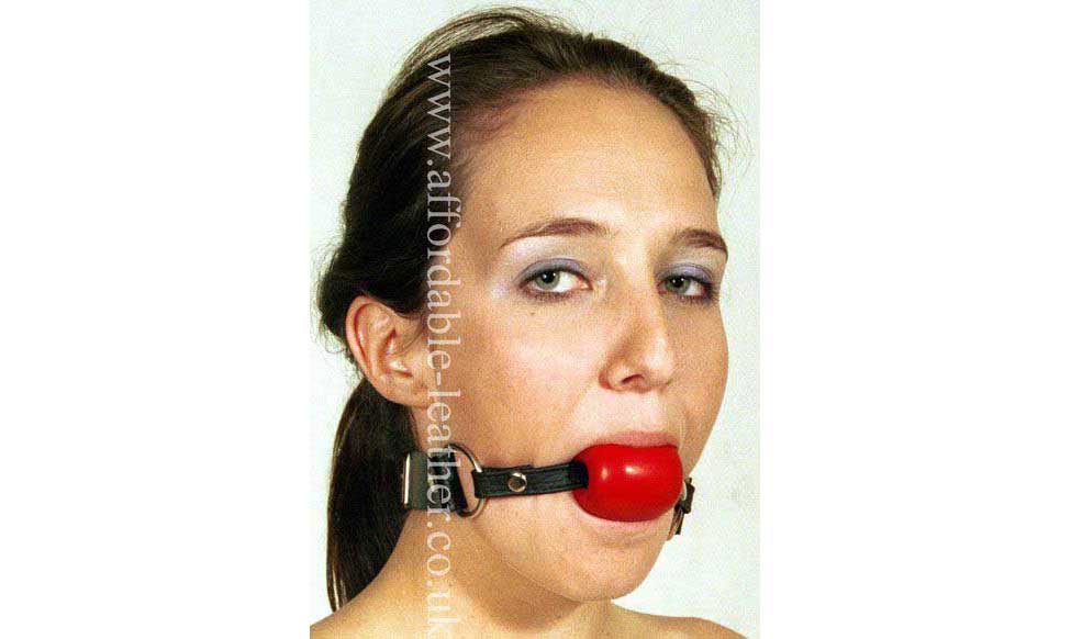 Comfortable Soft Rubber Ball Gag in Black or Red
