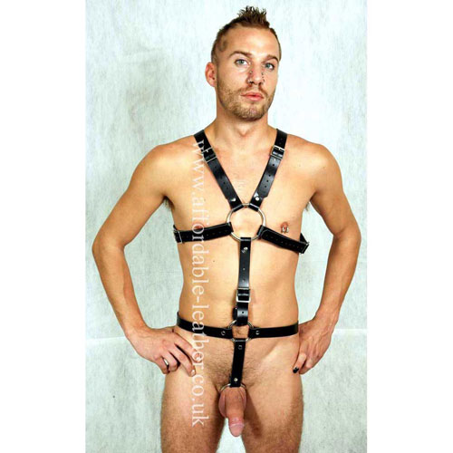 1 inch Leather Strap Male Body Harness